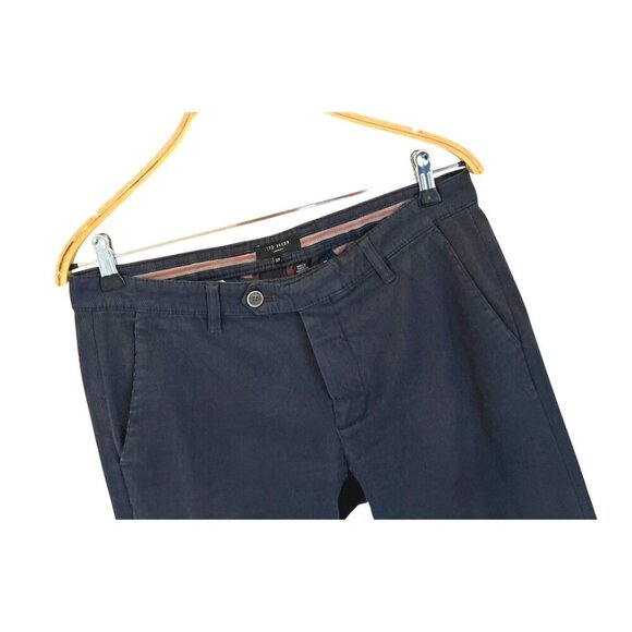Ted Baker Mens Tailored Fit Chino Pants Size 32R Cotton BlendBlue Gray - Picture 4 of 13